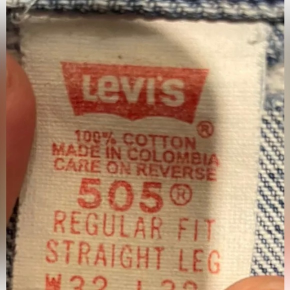 1999 Levi’s 32x32 505 Straight Leg Men’s Jeans Distressed Broken-in Y2K - Picture 7 of 12